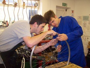 ‘When I first started, Will had to show me what to do. Every Thursday I use a spoke key. I can work on my own on wheels now and it feels great’ Trainee, Thomas